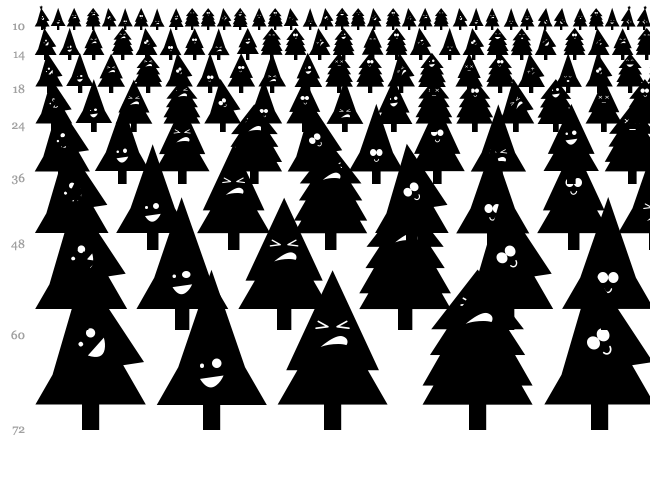 Oh Christmas Ding font waterfall